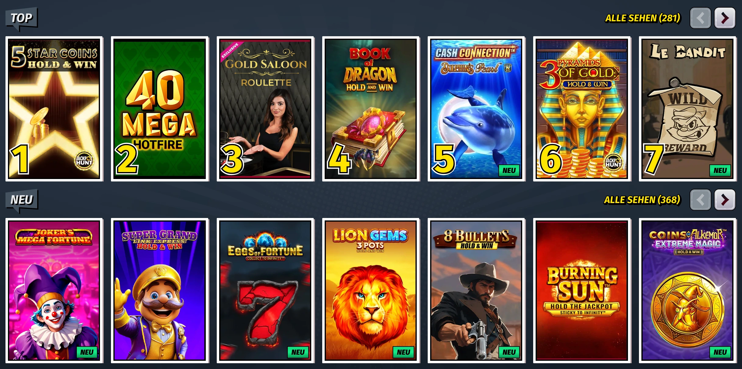 Allyspin Spielautomaten